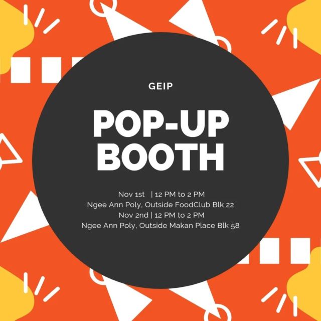 Wanna find out about GEIP? We are coming to you next week on 1st & 2nd Nov 11- 2pm!

See ya! 💛
